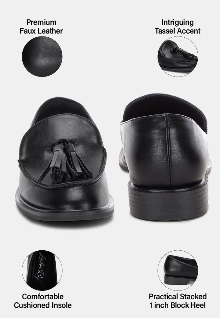 tassel detail loafers by ft#color_black