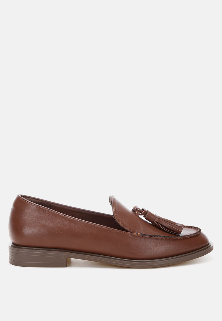 tassel detail loafers by ft#color_brown