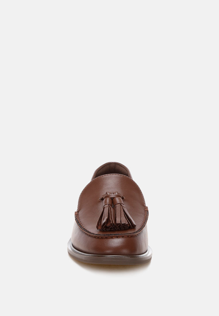tassel detail loafers by ft#color_brown
