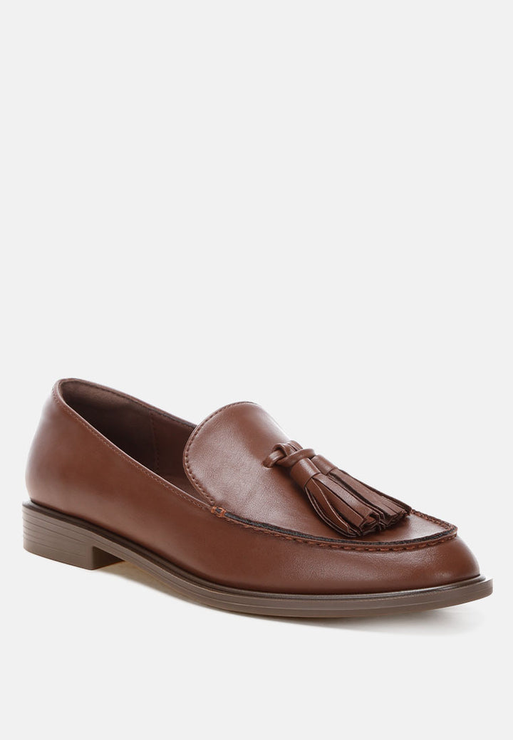 tassel detail loafers by ft#color_brown