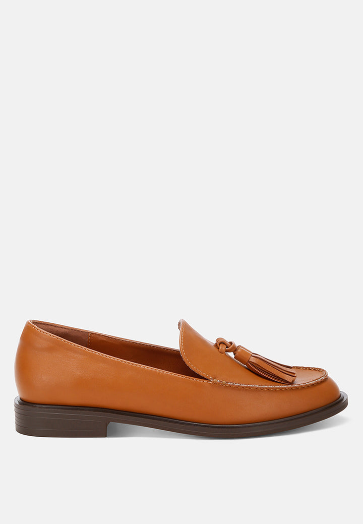 tassel detail loafers by mode#color_tan