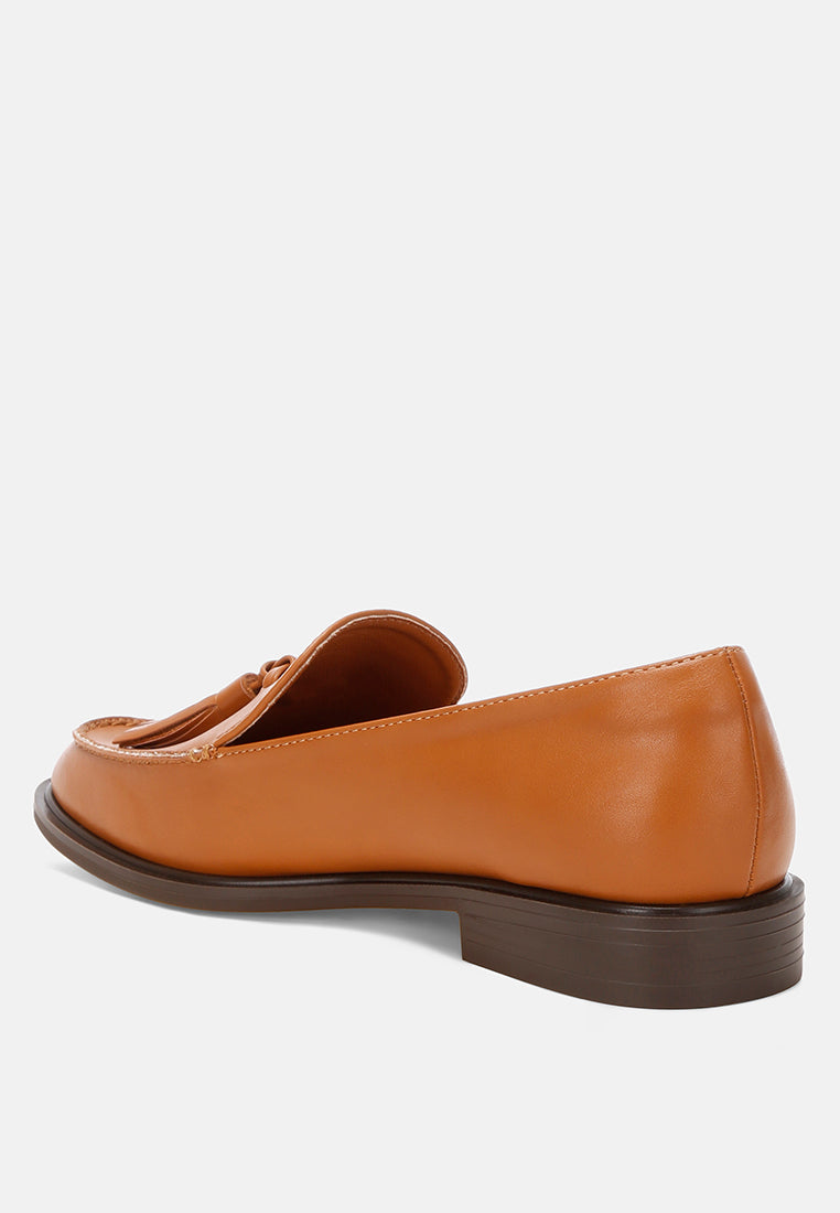 tassel detail loafers by mode#color_tan