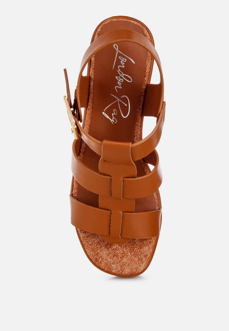 avalon chunky pin buckle platform heels#color_tan