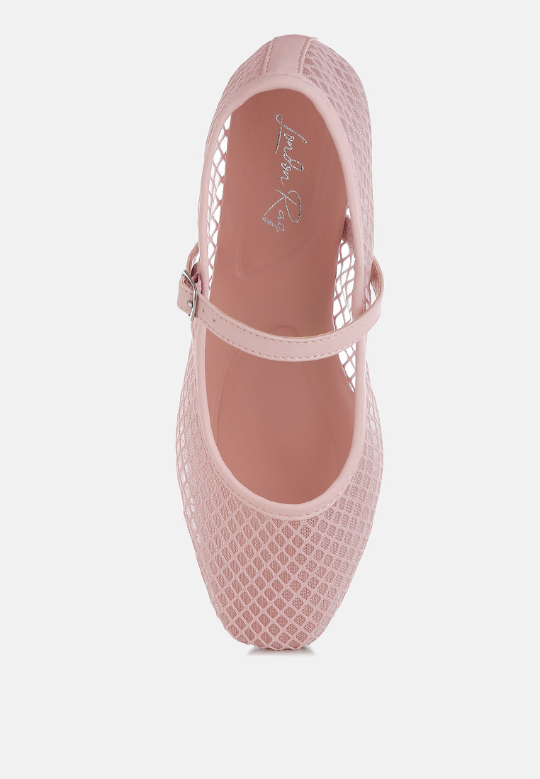 mesh mary jane flats by motes#color_pink