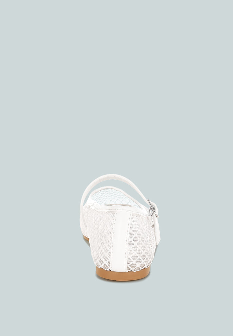 mesh mary jane flats by motes#color_white