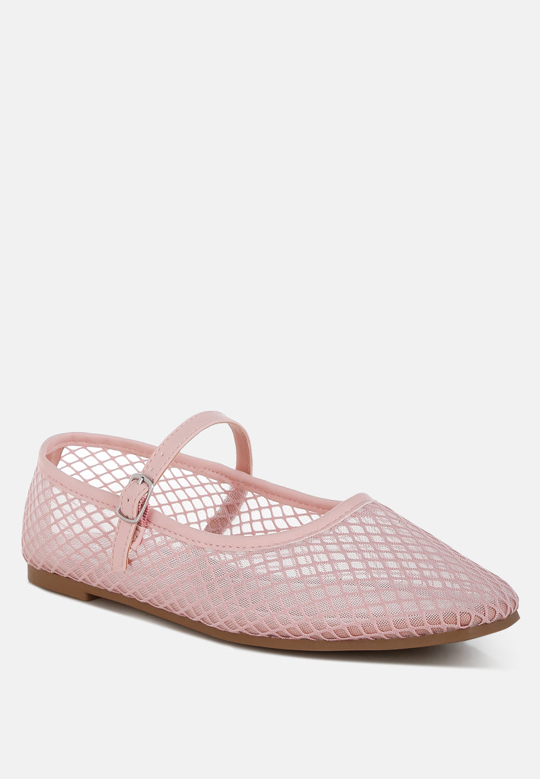 mesh mary jane flat by rag#color_pink