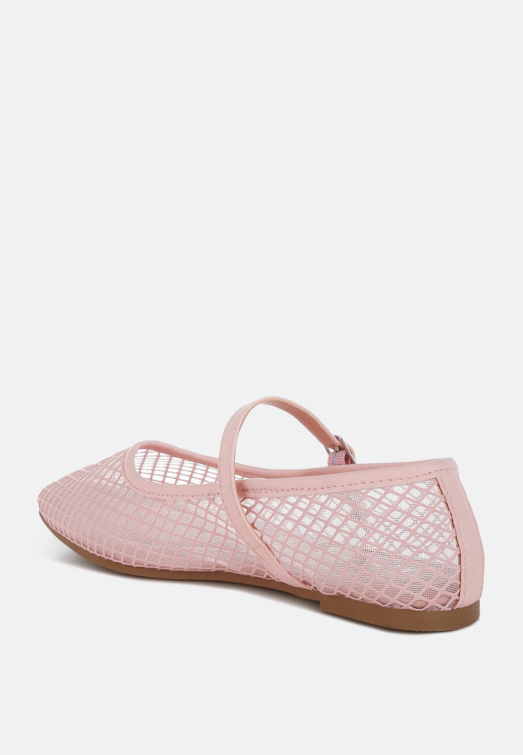 mesh mary jane flat by rag#color_pink
