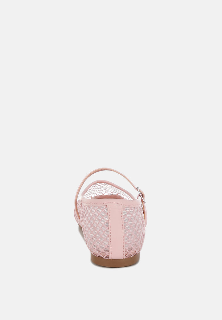 mesh mary jane flat by rag#color_pink