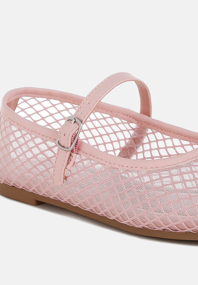 mesh mary jane flat by rag#color_pink