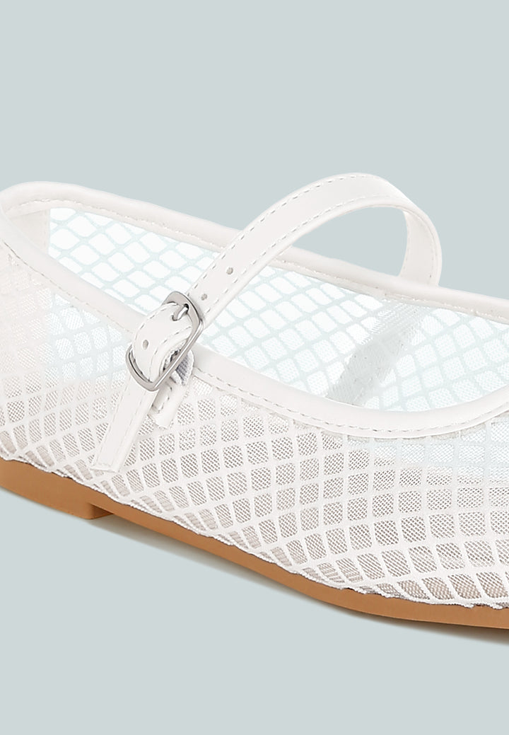 mesh mary jane flat by rag#color_white