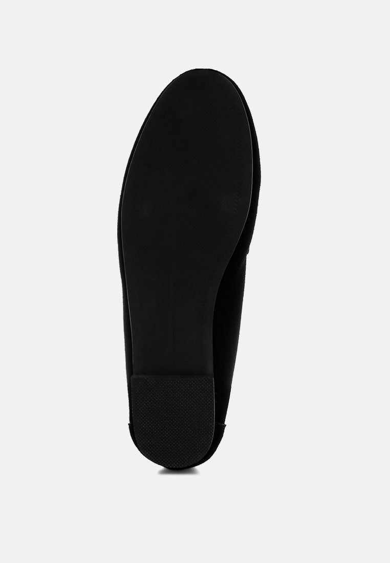 Mocasines de ante auténtico Horsebit monocromáticos Awen#color_black
