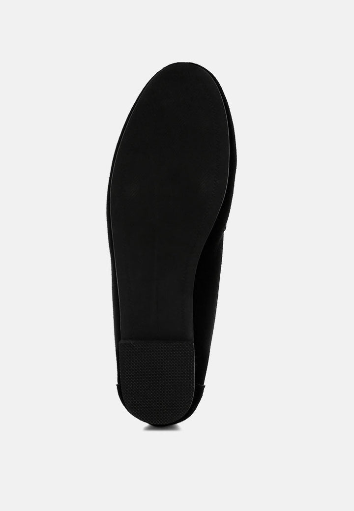 Mocasines de ante auténtico Horsebit monocromáticos Awen#color_black