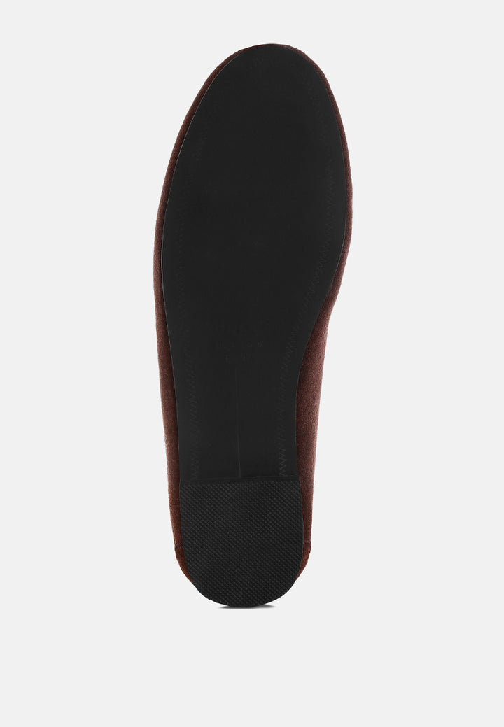 Mocasines de ante auténtico Horsebit monocromáticos Awen#color_brown