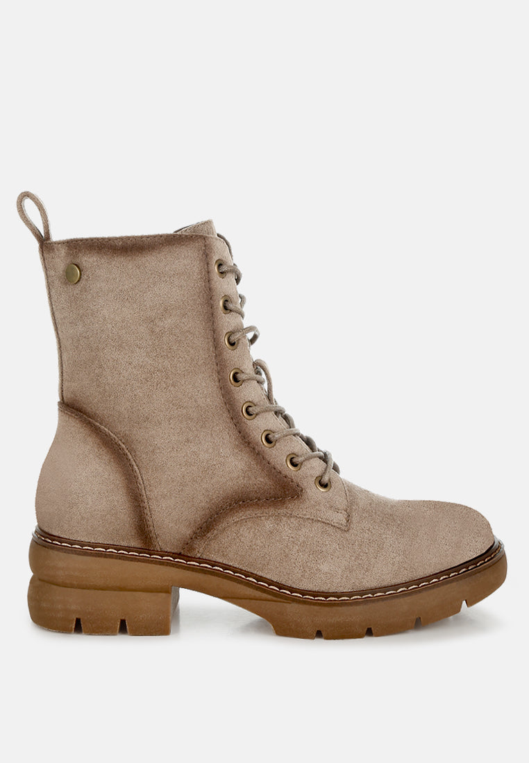 lace up high ankle boots by ruw#color_taupe