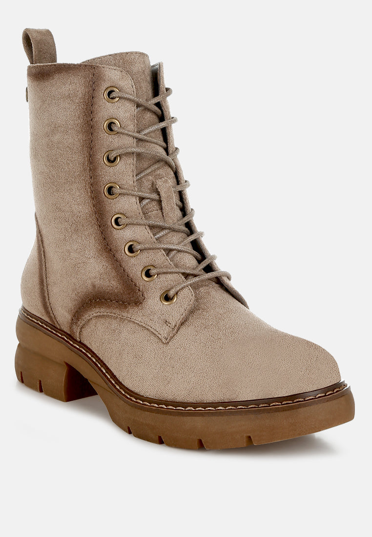 lace up high ankle boots by ruw#color_taupe