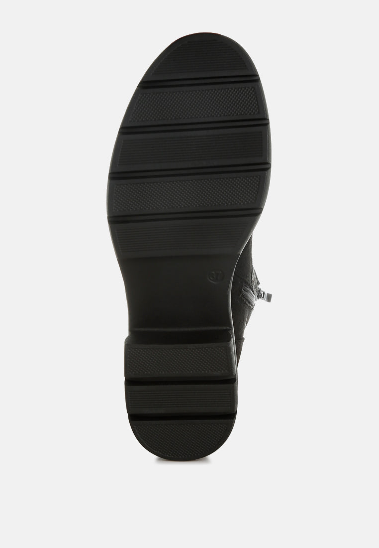 lace up high ankle boots by mode#color_black