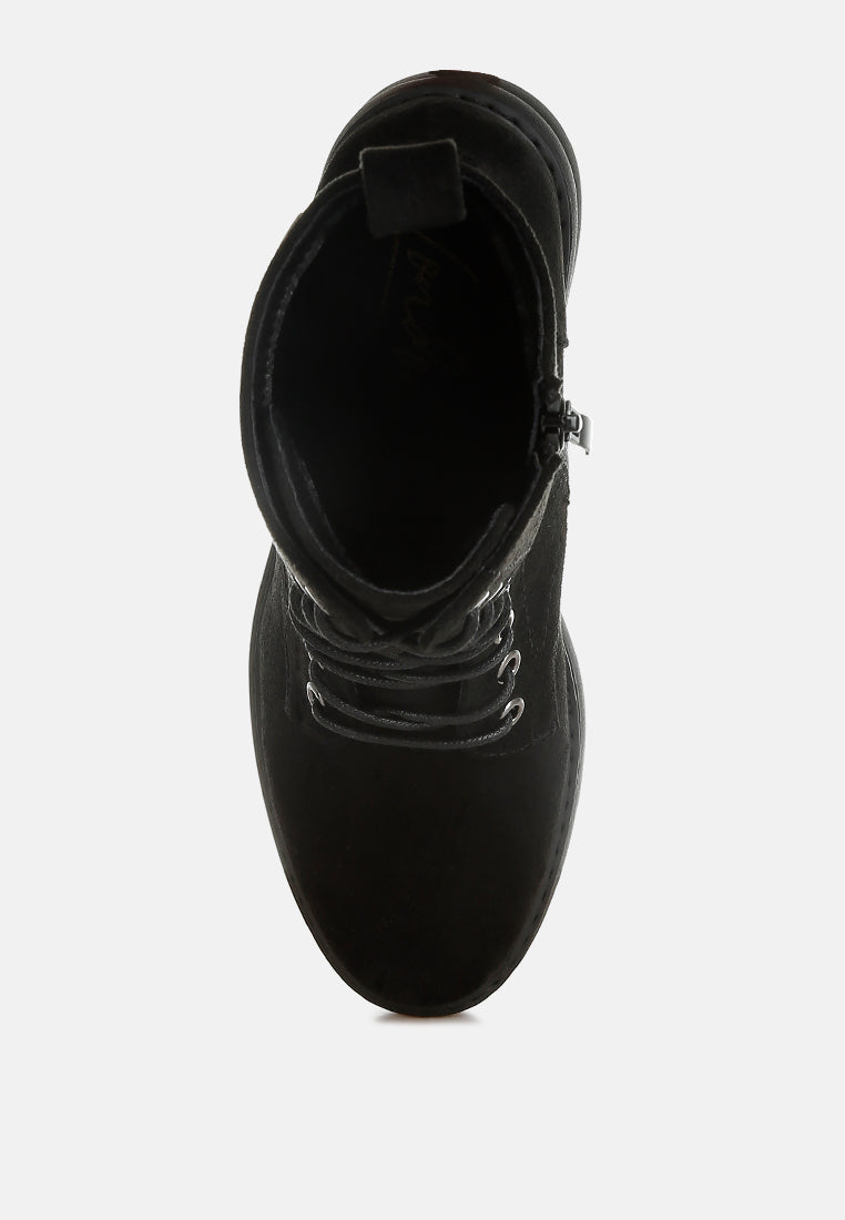 lace up high ankle boots by mode#color_black