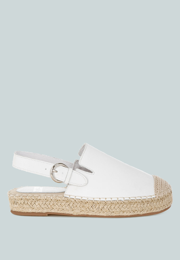 Sandalias alpargatas piel genuina azula#color_blanco