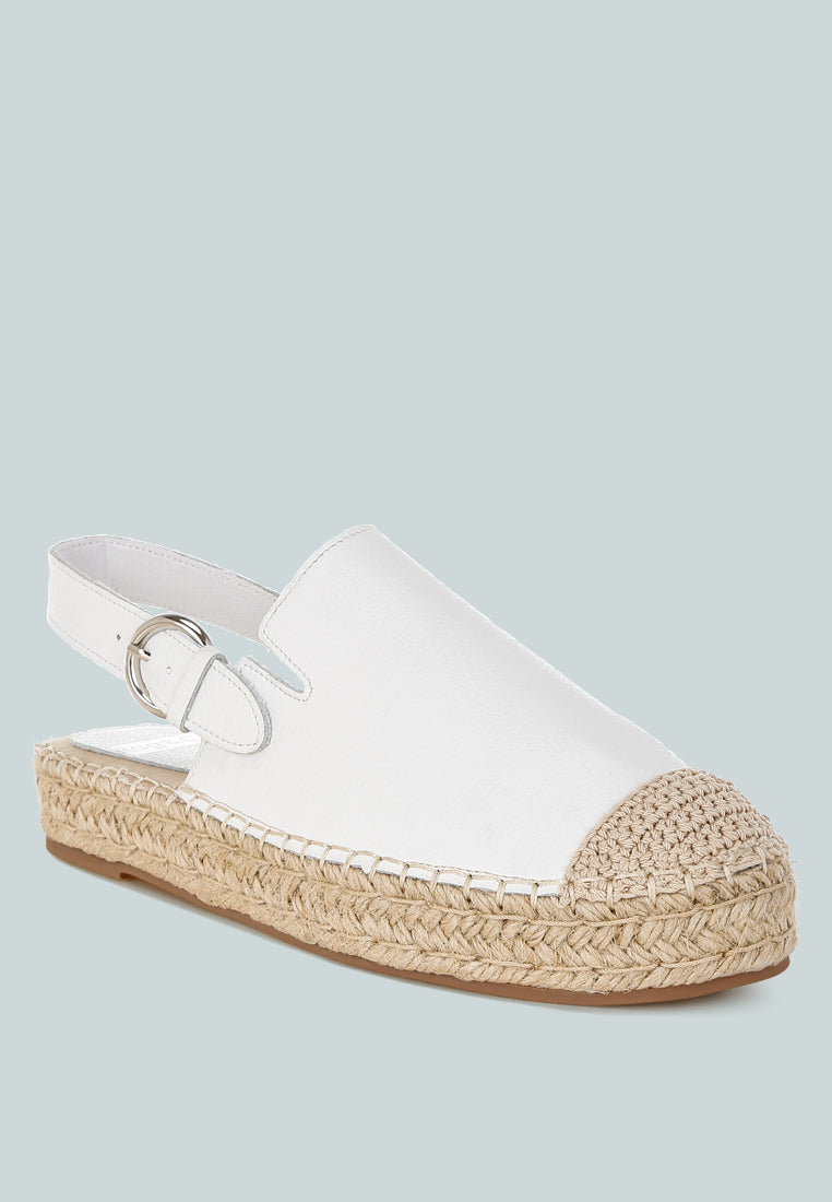 Sandalias alpargatas piel genuina azula#color_blanco