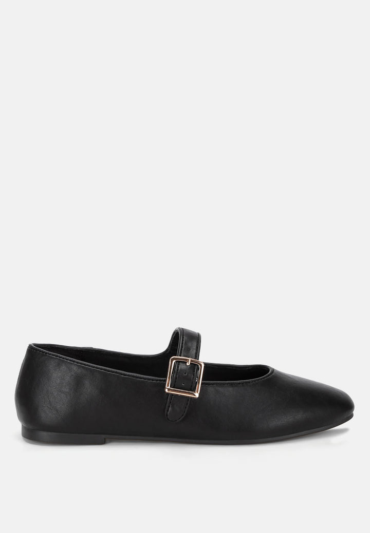 azurika flat mary jane shoes#color_black-smooth