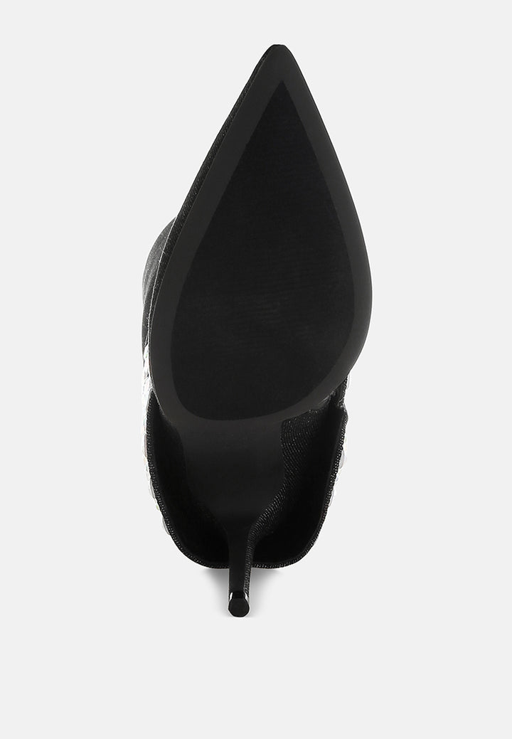 basso party diamante studded stiletto boots#color_black