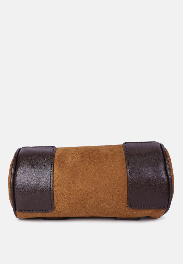 mini duffle handbag#color_tan