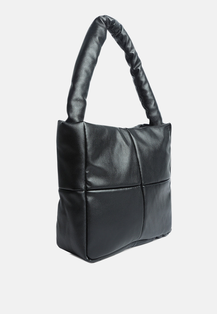 faux leather hand bag#color_black