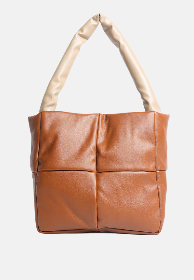 faux leather hand bag#color_mocchiato