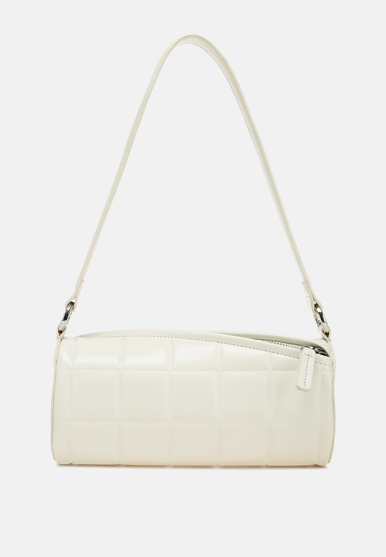 cylindrical pillow crossbody bag by ruw#color_cream