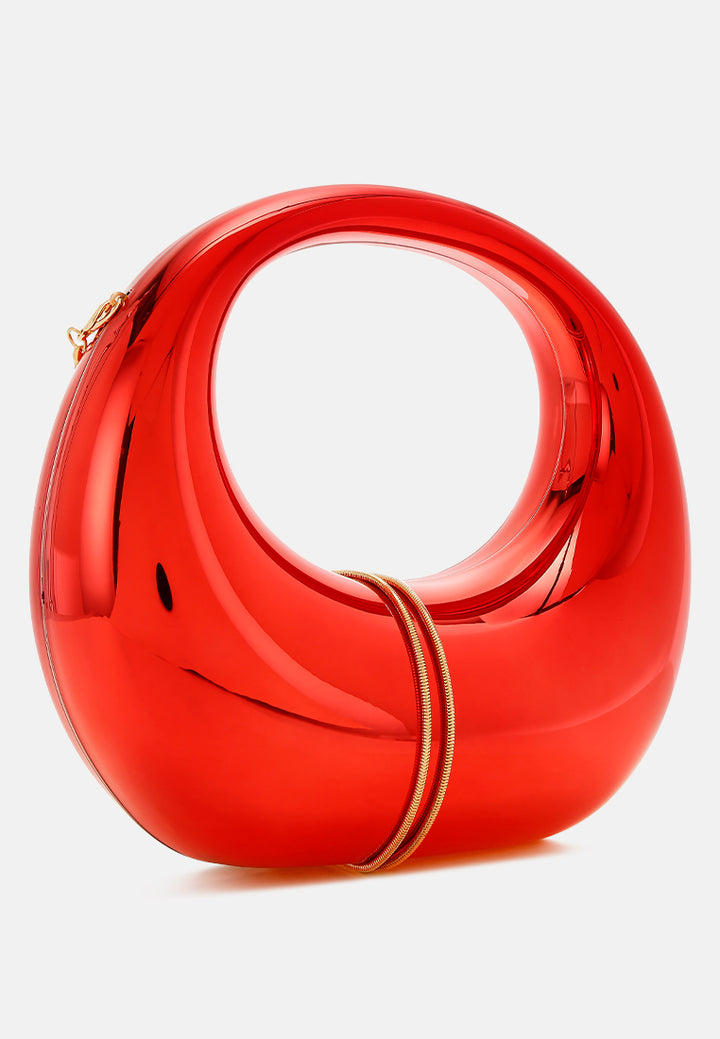 metallic clutch bag by rag#color_red