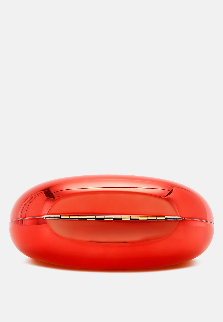 metallic clutch bag by rag#color_red