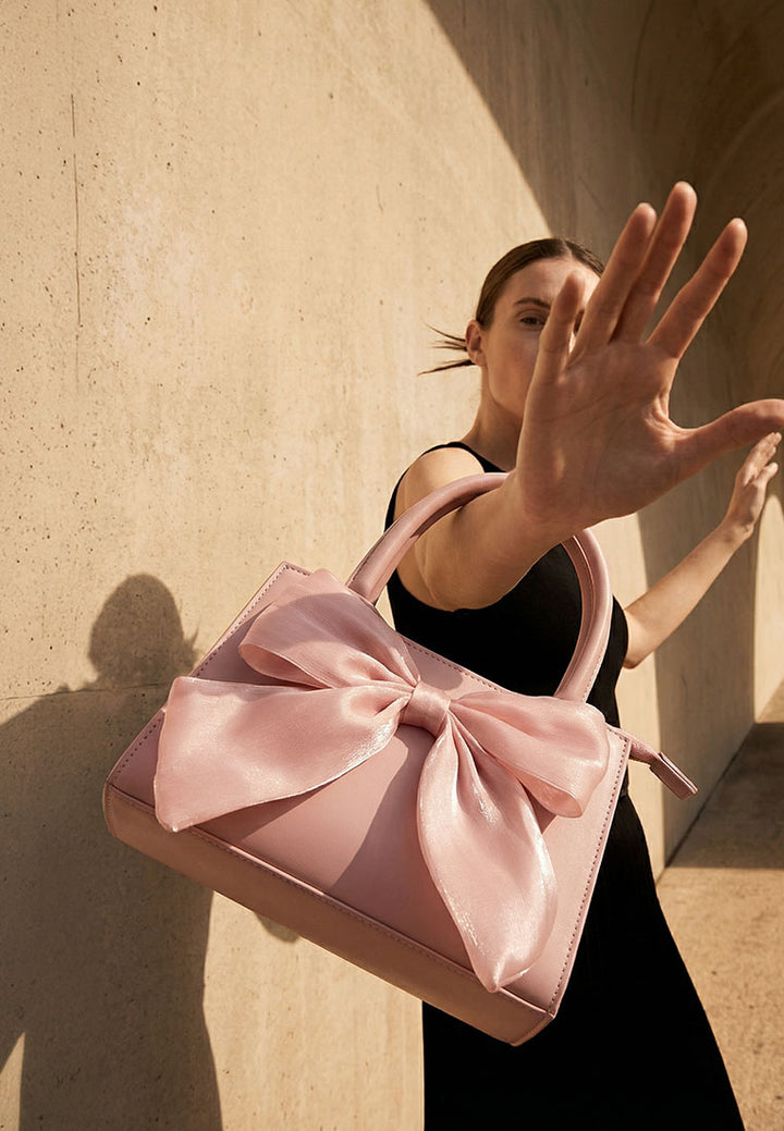 Big Bow Detail Mini Handbag By RAG