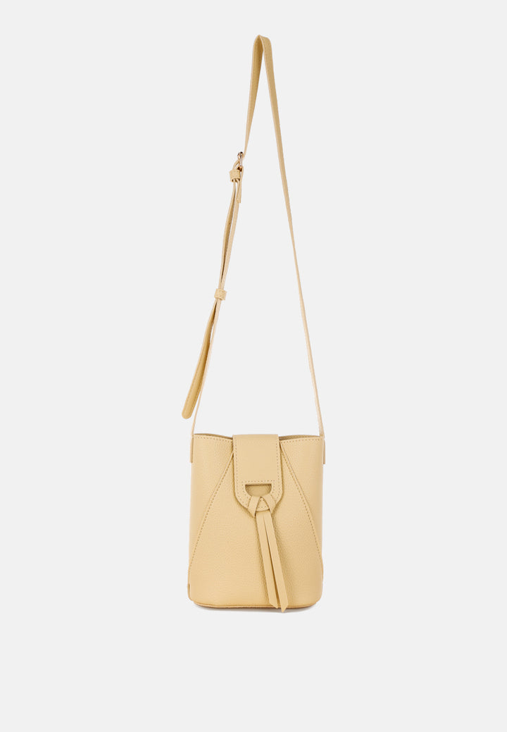 flap closure sling bag by rag#color_yellow