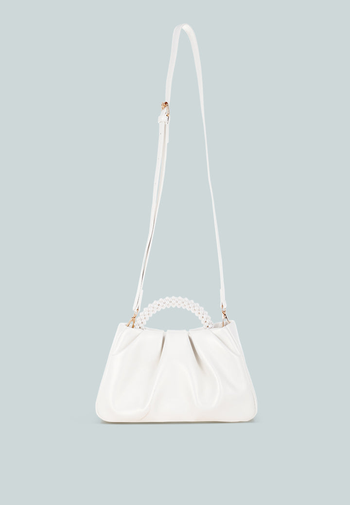 pearl strap crossbody bag by rag#color_white