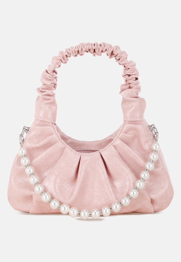 ruched handle crossbody bag by rag#color_pink