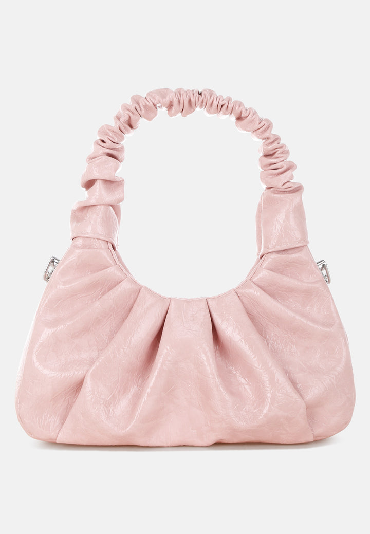 ruched handle crossbody bag by rag#color_pink