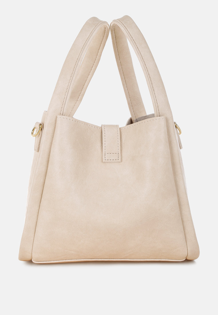 handbag with matching pouch by rag#color_beige
