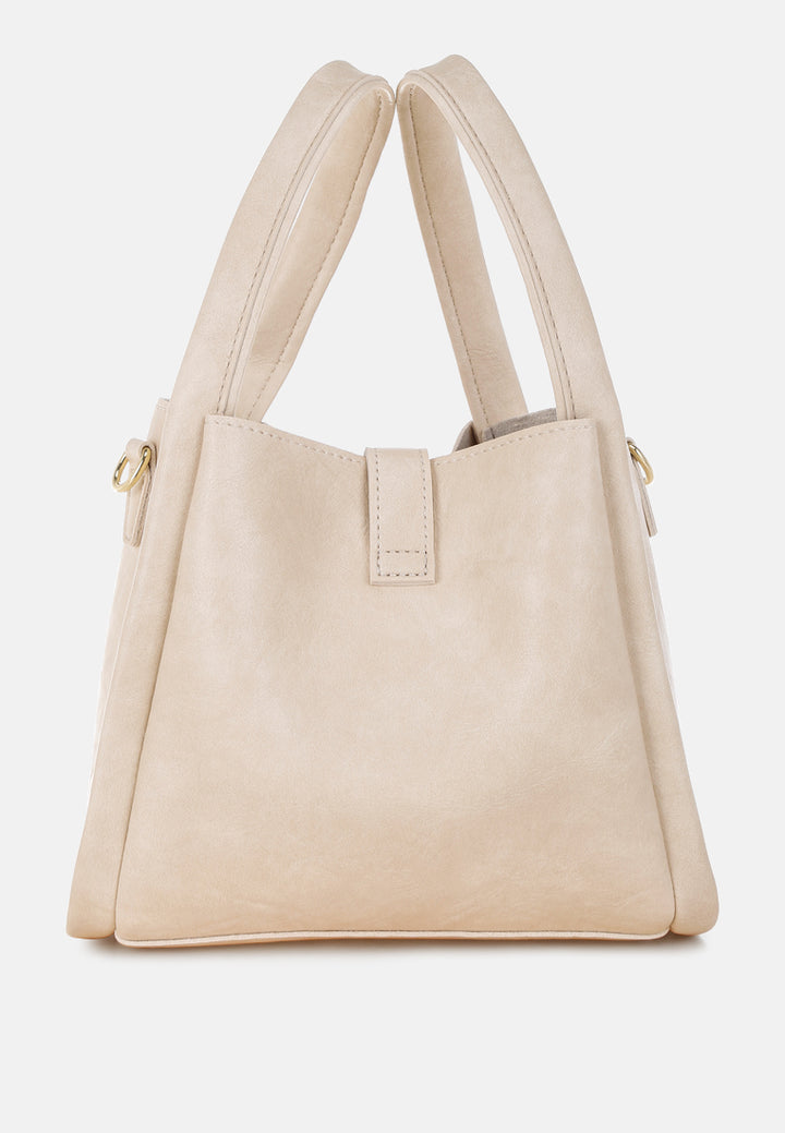 handbag with matching pouch by rag#color_beige