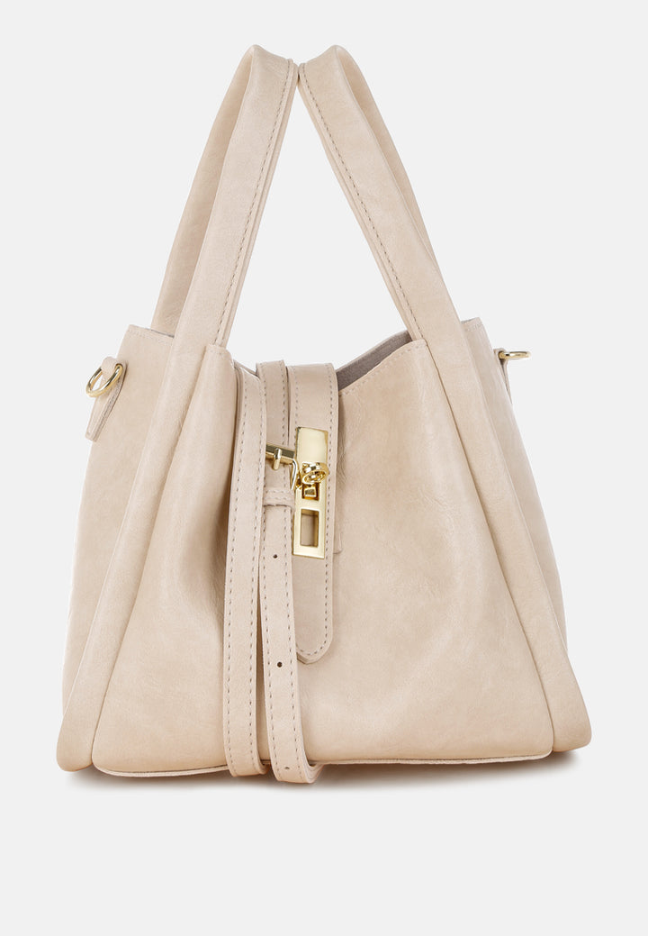 handbag with matching pouch by rag#color_beige