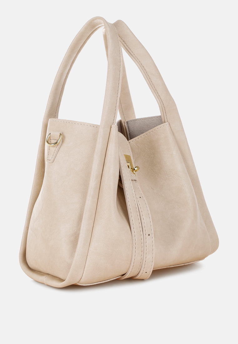 handbag with matching pouch by rag#color_beige