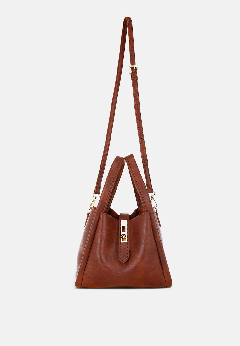 handbag with matching pouch by rag#color_brown