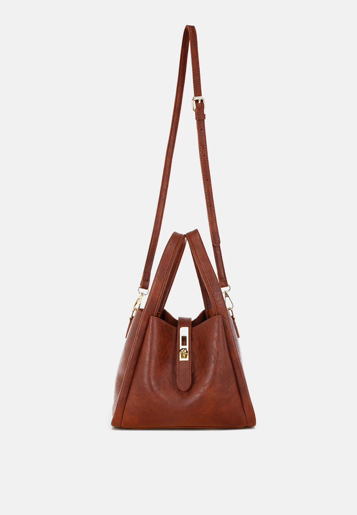 handbag with matching pouch by rag#color_brown