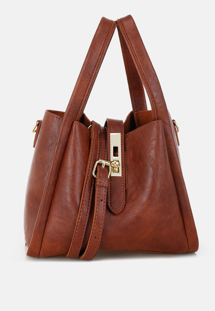 handbag with matching pouch by rag#color_brown