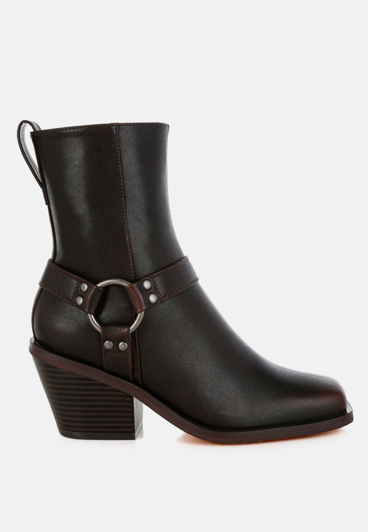 baccata elevated harness detail ankle boots#color_brown