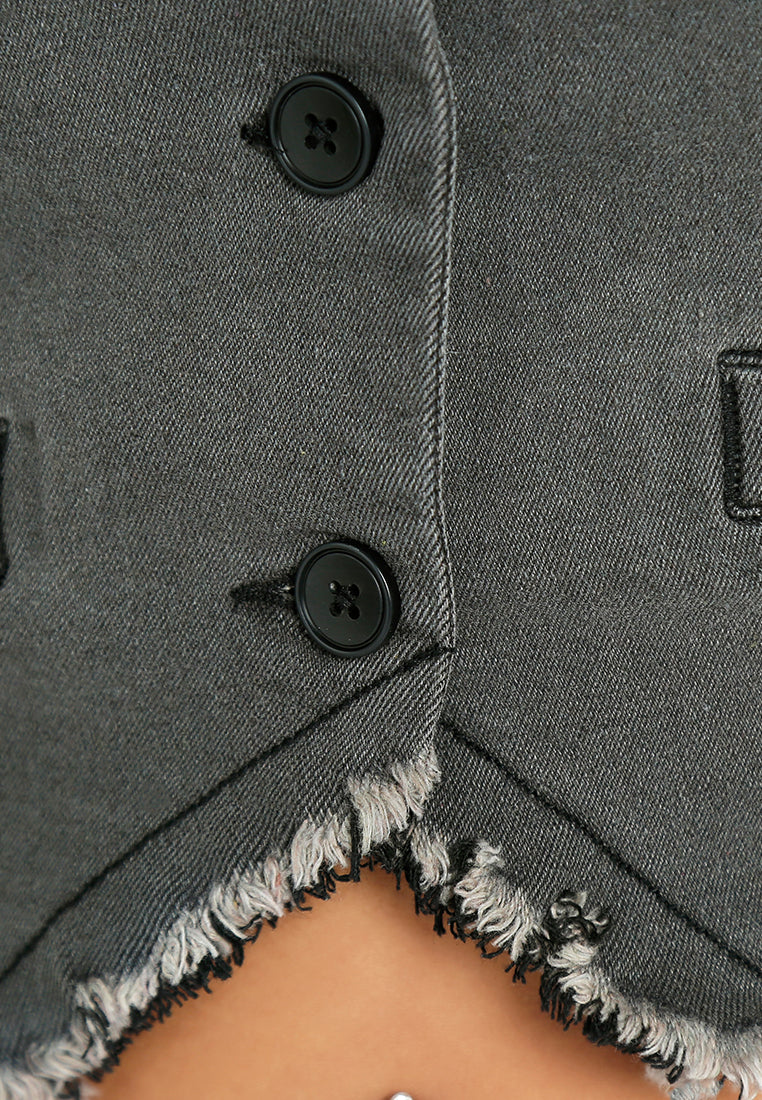 backless denim waistcoat by ruw#color_black