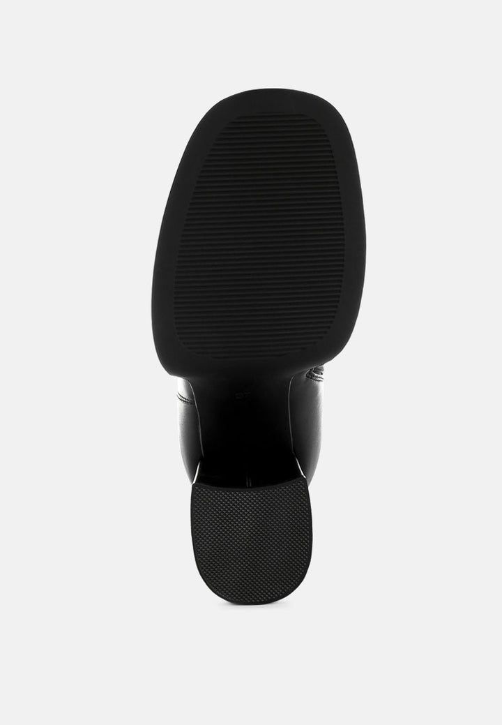 baltese zip-up chunky heel boots#color_black