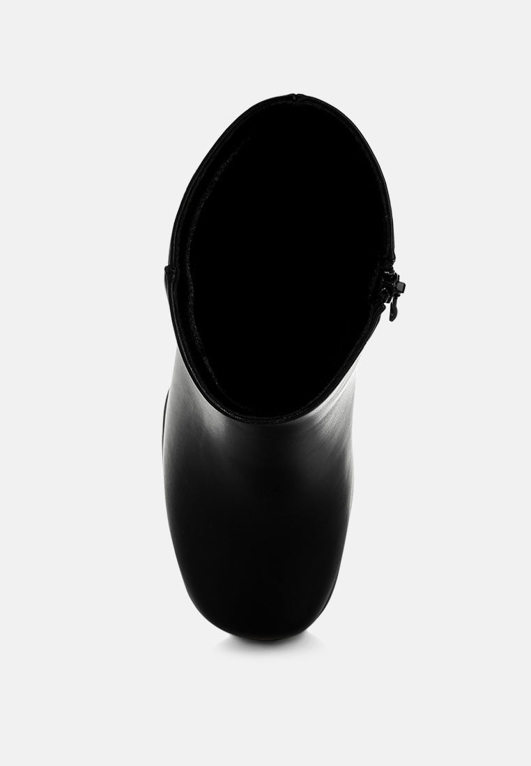 baltese zip-up chunky heel boots#color_black