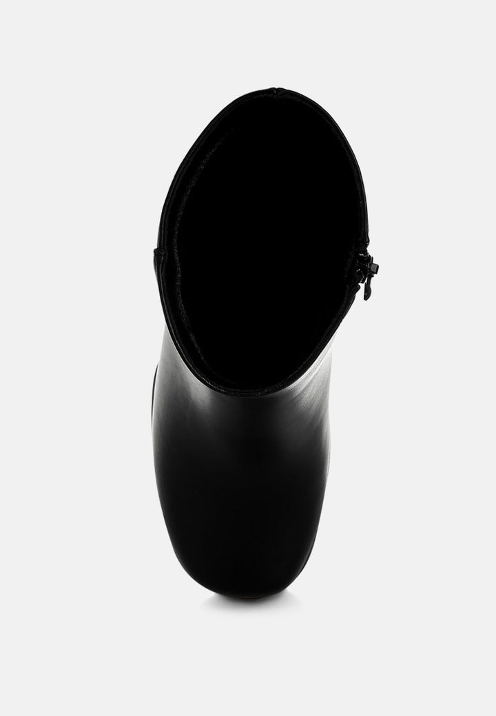 baltese zip-up chunky heel boots#color_black