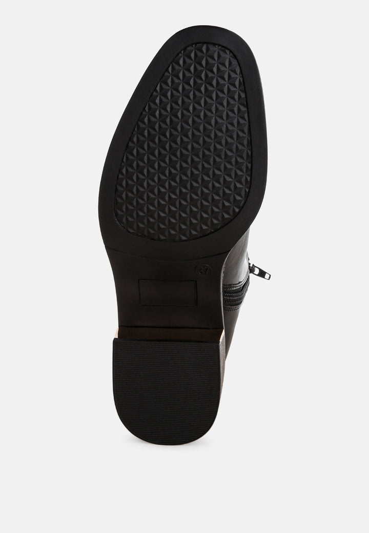 barnabas block heel chelsea boots#color_black-smooth