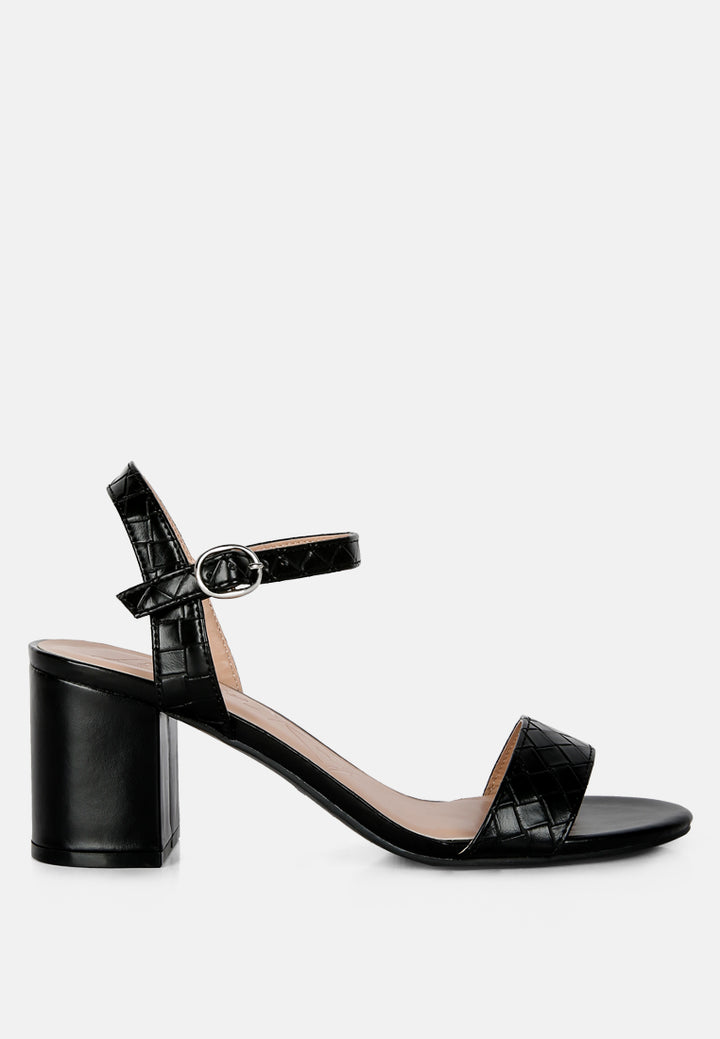 basic block heel sandals#color_black